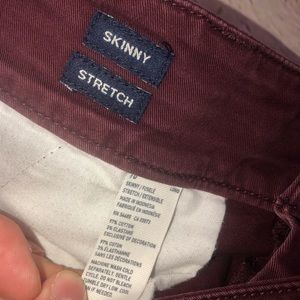 American Eagle Outfitters Jeans - American Eagle Burgundy Skinny Jeans American Eagle Outfitters Jeans - American Eagle Burgundy Skinny Jeans